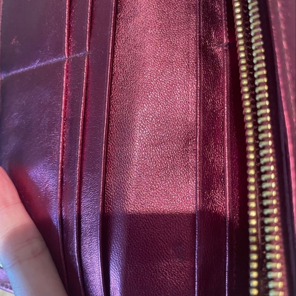AUTHENTIC Prada Long Tessuto Burgundy Wallet Crossbody WOC - Picture 9 of 12